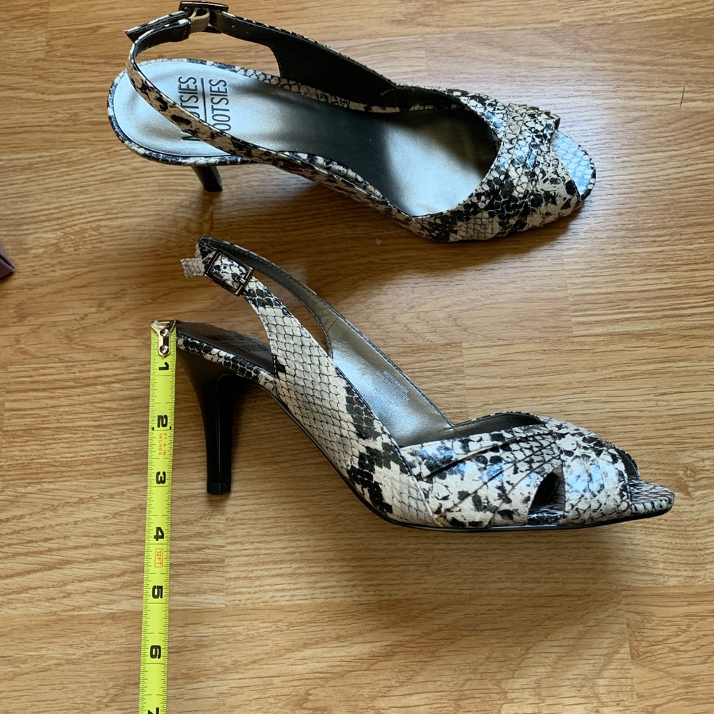 Super Cute Python Sling Back Open Toe Heel 8 - image 6